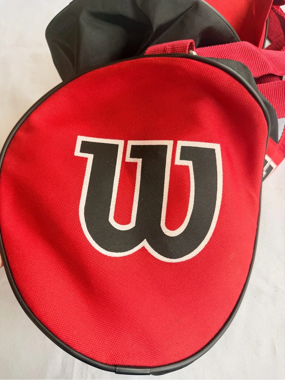Vintage 1990s Wilson Red and Black Tennis Duffle Travel Bag